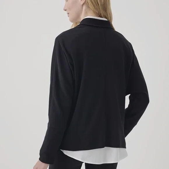 pact Airplane Relaxed 100% Organic Cotton Blazer Black Size Small - Picture 3 of 8